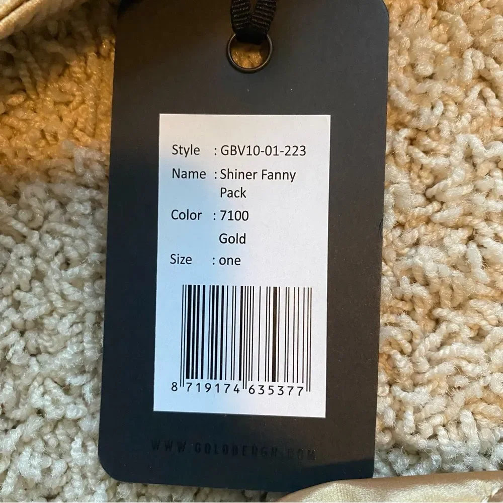 Goldbergh Gold Shiner Fanny Pack Bum Bag Belt Bag Like New